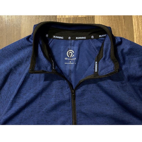 Marled Blue Champion Running Quarter Zip - Picture 7 of 8